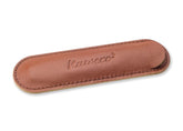 Kaweco 1 leather case, pen case suitable for the Sport series, writing case made of genuine leather with beautiful embossing, chic and classic pen case, pen case, 12 x 3.5 cm, in brandy